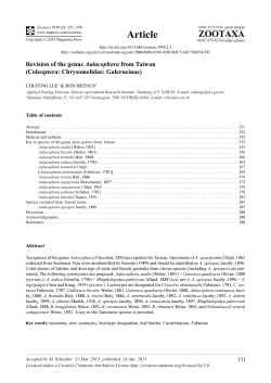 Revision of the genus Aulacophora from Taiwan (Coleoptera