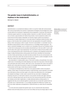 The gender issue in hydroinformatics, or Orpheus in the Underworld