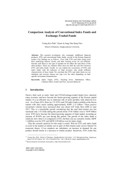 Comparison Analysis of Conventional Index