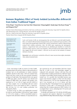 Immune Regulatory Effect of Newly Isolated Lactobacillus