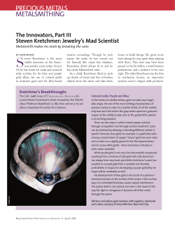 PRECIOUS METALS METALSMITHING