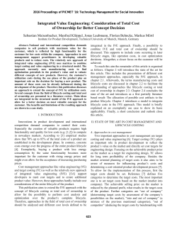 Integrated Value Engineering: Consideration of Total Cost