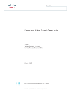 Prosumers: A New Growth Opportunity