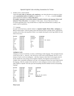 Spanish-English Code-switching Annotations for Twitter