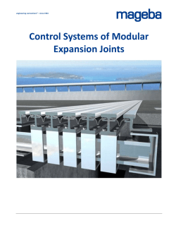 Control Systems of Modular Expansion Joints