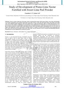 Study of Development of Pomo-Lime Nectar Fortified with Sweet