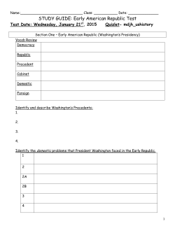 STUDY GUIDE: Early American Republic Test