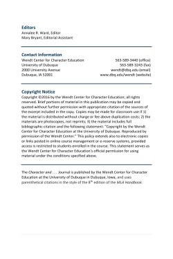 Editors Contact Information Copyright Notice - DigitalUD!