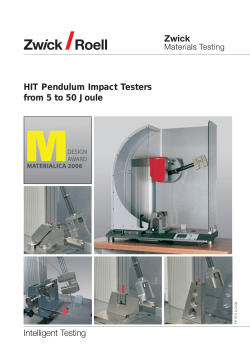 HIT Pendulum Impact Testers from 5 to 50 Joule