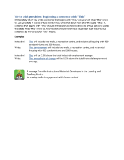 BCIT : : Learning and Teaching Centre : : beginning a sentence with