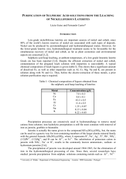 purification of sulphuric acid solutions from the leaching