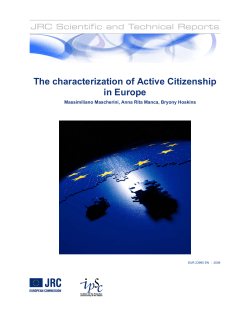 The characterization of Active Citizenship in Europe