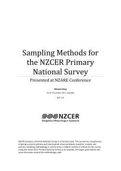 Sampling methods NZARE paper 2013