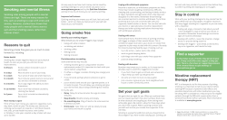 Smoking and mental illness