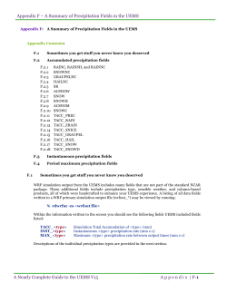 Appendix F &ndash; A Summary of Precipitation Fields in the UEMS A