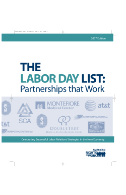 The Labor Day List: Partnerships That Work