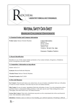 BARIUM CHLORIDE MSDS