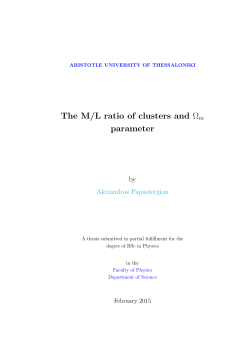 The M/L ratio of clusters and m parameter