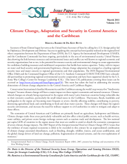 Climate Change, Adaptation and Security in Central America and