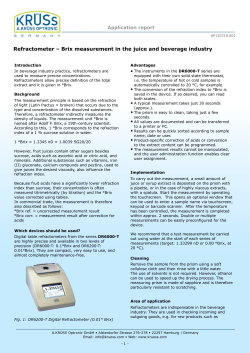 Brix measurement in the juice and beverage industry