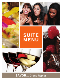 SUITE MENU - Van Andel Arena