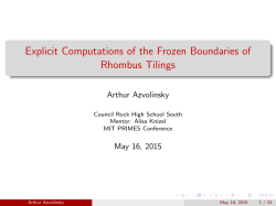 Explicit Computations of the Frozen Boundaries of Rhombus Tilings