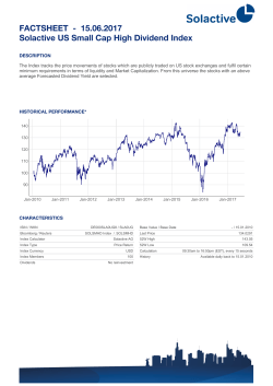FACTSHEET - 25.05.2017 Solactive US Small Cap High Dividend