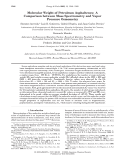 Molecular Weight of Petroleum Asphaltenes: A Comparison
