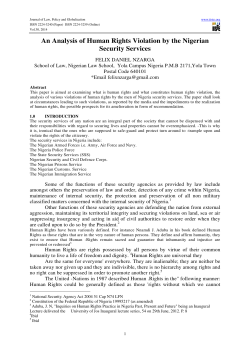 An Analysis of Human Rights Violation by the Nigerian