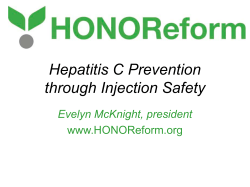 Hepatitis C Prevention through Injection Safety