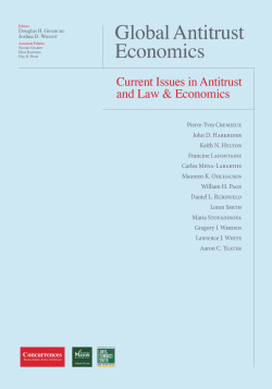 Global Antitrust Economics &ndash; Current Issues in Antitrust and Law