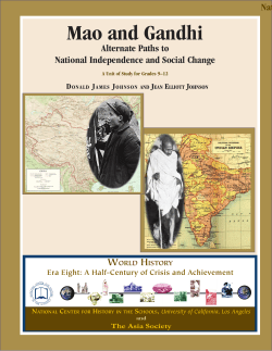 Mao and Gandhi - National Center for History in the Schools