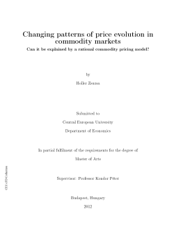 Changing patterns of price evolution in commodity markets 1.2cm