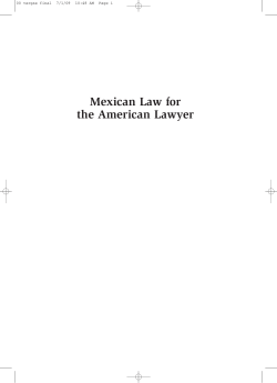 Mexican Law for the American Lawyer