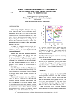 RANGE EXTENSION OF DOPPLER RADAR BY COMBINED USE