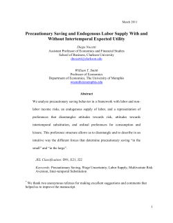 Precautionary Saving and Endogenous Labor Supply With and