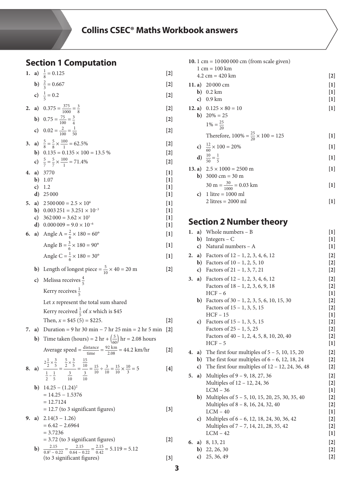 Csec Maths Workbook Answers Indd