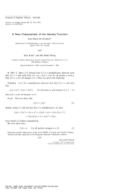A New Characteristic of the Identity Function - Jean