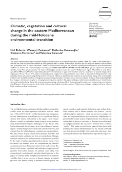 Climatic, vegetation and cultural change in the eastern