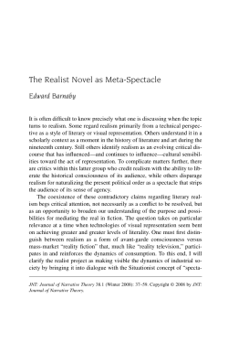 The Realist Novel as Meta-Spectacle