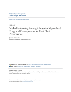Niche Partitioning Among Arbuscular Mycorrhizal Fungi and