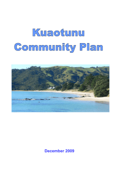 Kuaotunu Community Plan - Thames