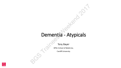 Dementia - Atypicals