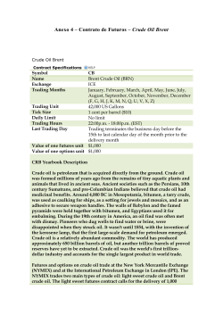 Anexo 4 &ndash; Contrato de Futuros &ndash; Crude Oil Brent
