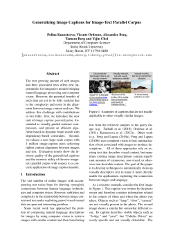 Generalizing Image Captions for Image-Text