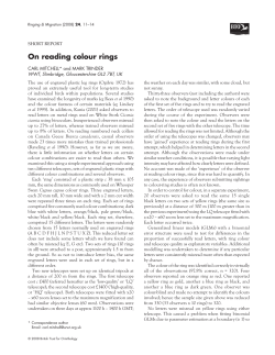On reading colour rings