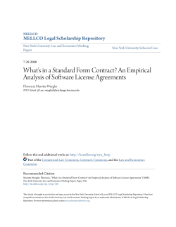 What`s in a Standard Form Contract? An Empirical Analysis of