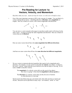 09-03--L1-Vectors, Velocity