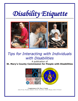 Disability Etiquette - St. Mary`s County Government