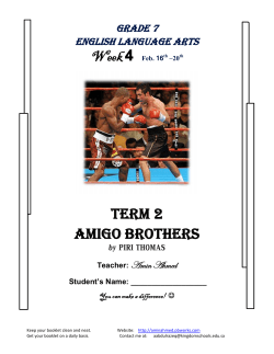 Term 2 Amigo brothers - FrontPage Amin Ahmed